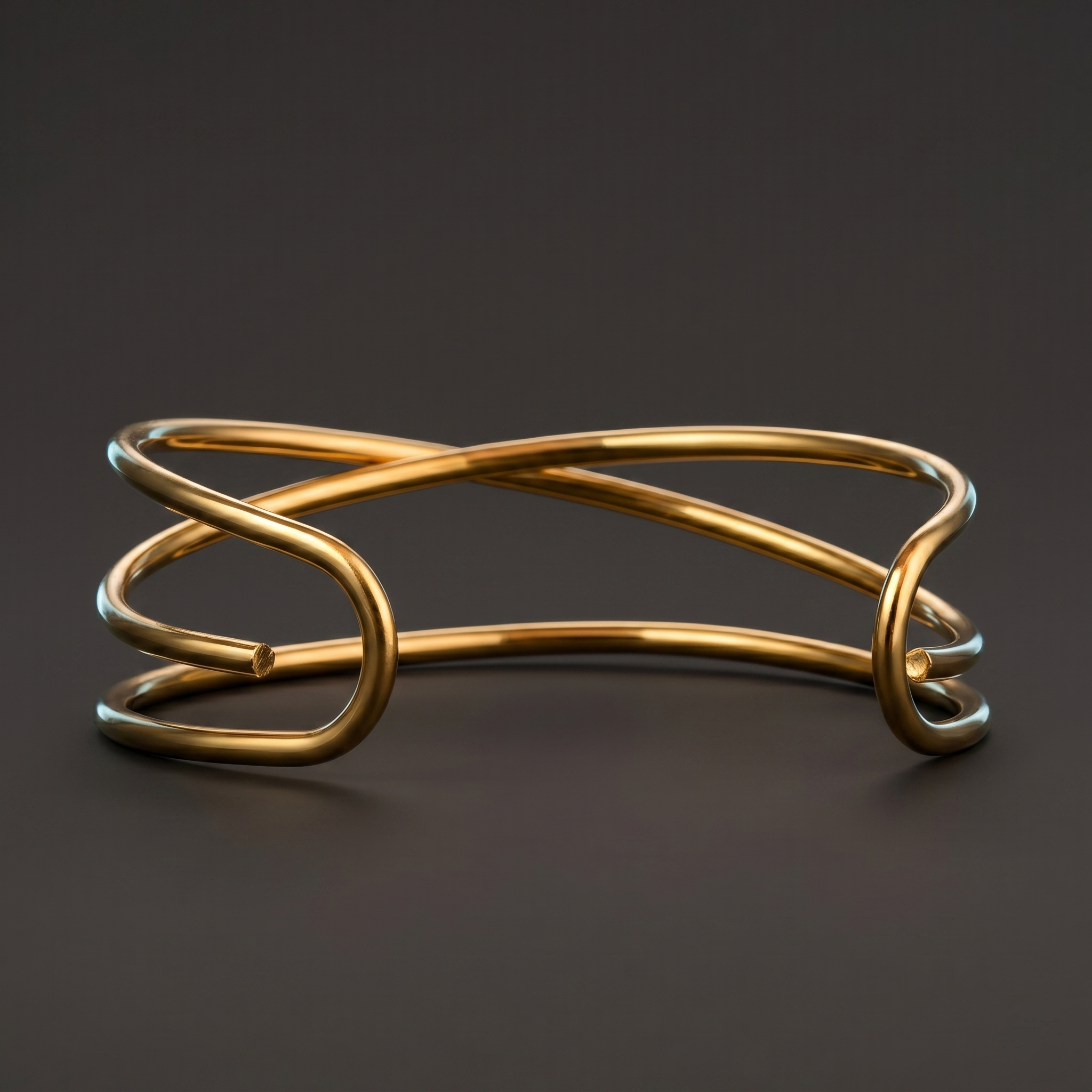 Arc Pattern Open Bracelet detailed view - Avalna